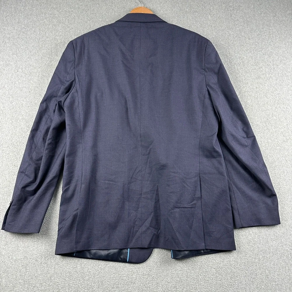 Van Heusen Blazer Mens 46L Blue Cool Flex Slim Fit Thermal Comfort Lining Jacket